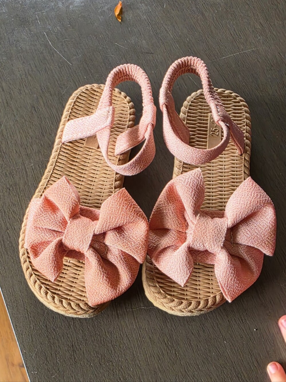 Girls Pink Bow Sandals - Kids Summer Slide
